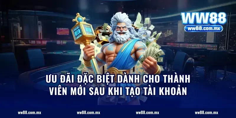 Ưu đãi đặc biệt dành cho thành viên mới sau khi tạo tài khoản