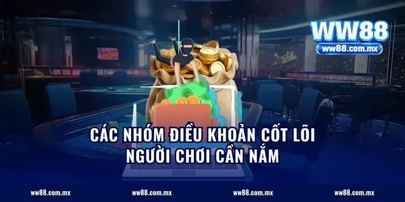 Các nhóm điều khoản cốt lõi người chơi cần nắm